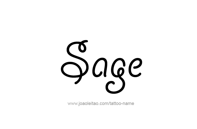 Tattoo Design Name Sage  