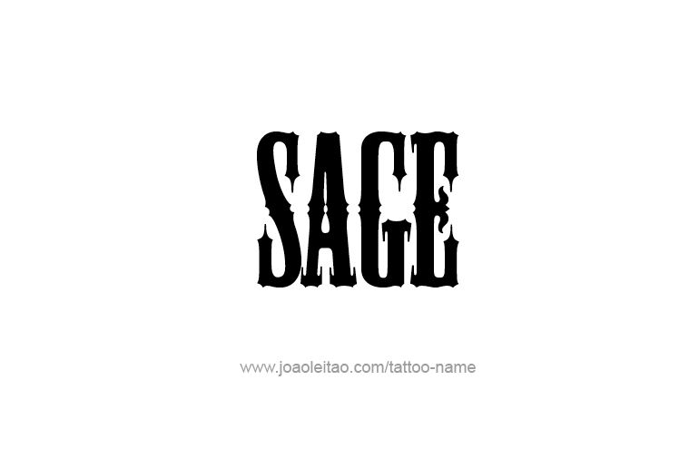 Tattoo Design Name Sage  