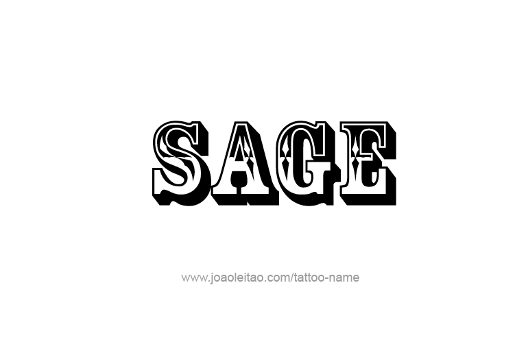 Tattoo Design Name Sage  