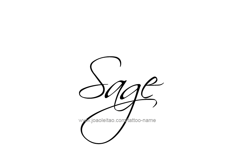 Tattoo Design Name Sage  