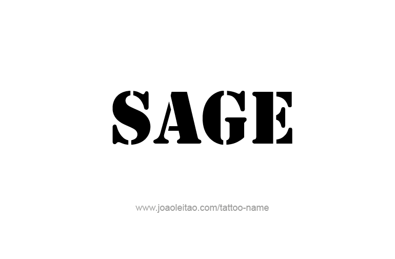 Tattoo Design Name Sage  