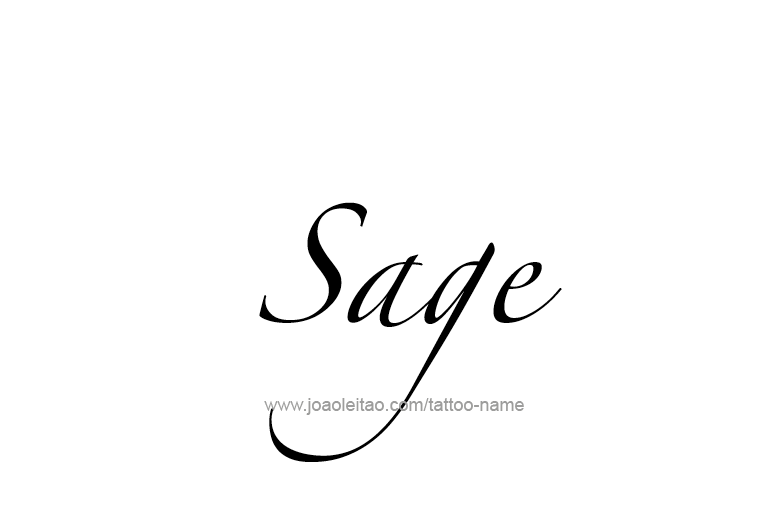 Tattoo Design Name Sage  