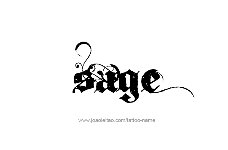 Tattoo Design Name Sage  