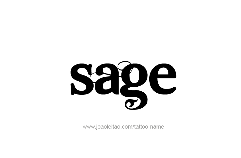 Tattoo Design Name Sage  