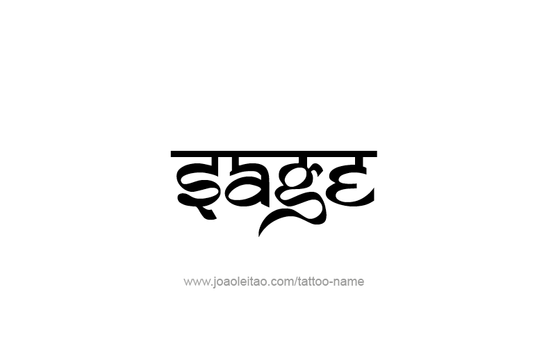 Tattoo Design Name Sage  