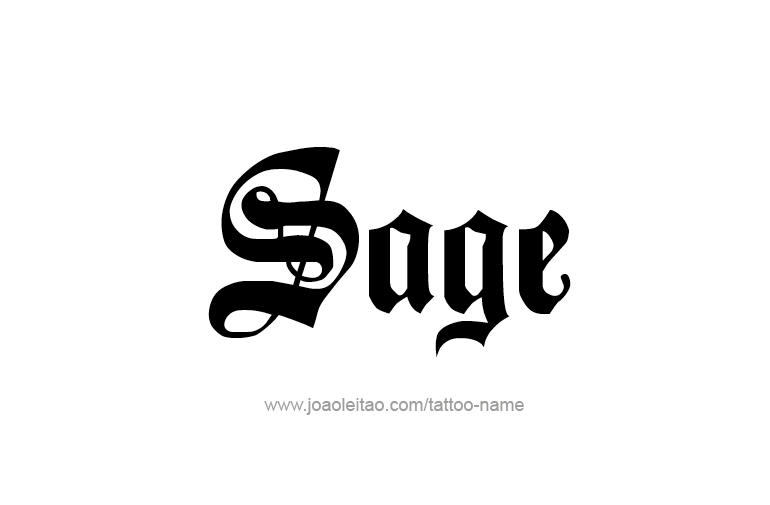 Tattoo Design Name Sage  