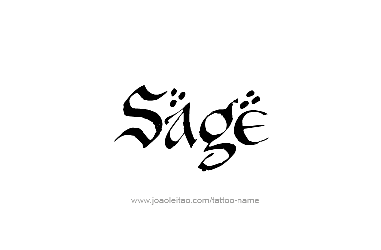 Tattoo Design Name Sage  