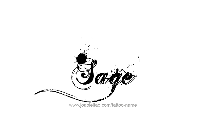 Tattoo Design Name Sage  