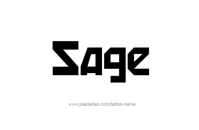 Tattoo Design Name Sage  