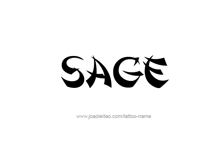 Tattoo Design Name Sage