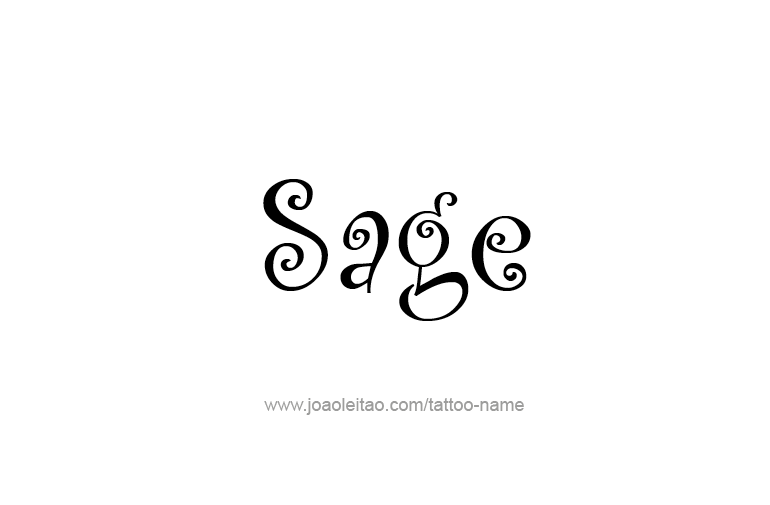 Tattoo Design Name Sage  