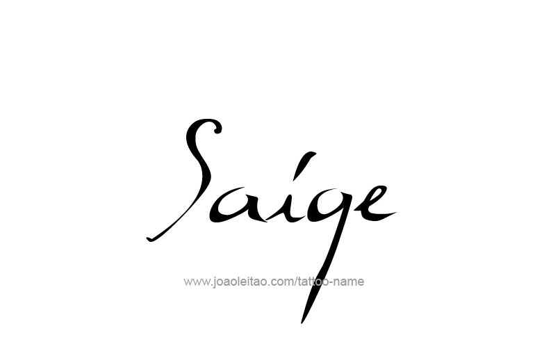 Tattoo Design Name Saige  