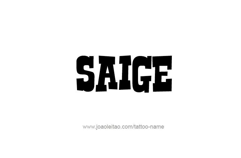 Tattoo Design Name Saige  