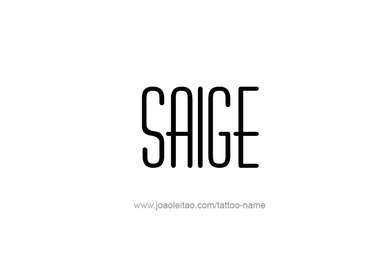 Tattoo Design Name Saige  