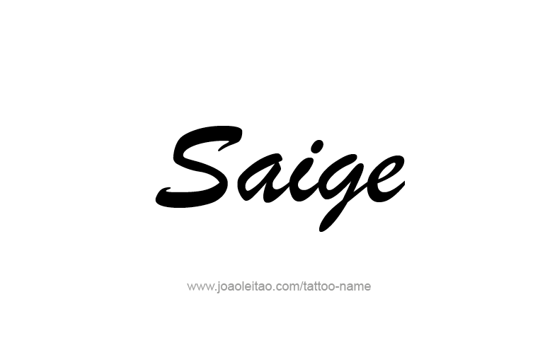 Tattoo Design Name Saige  