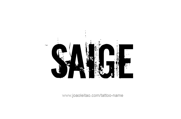 Tattoo Design Name Saige  