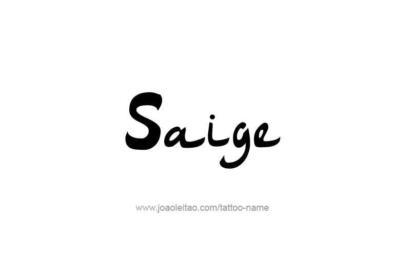 Tattoo Design Name Saige  