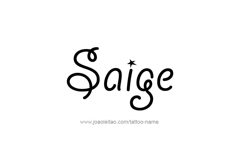 Tattoo Design Name Saige  