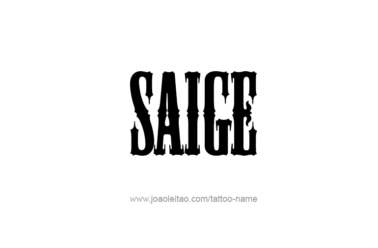 Tattoo Design Name Saige  