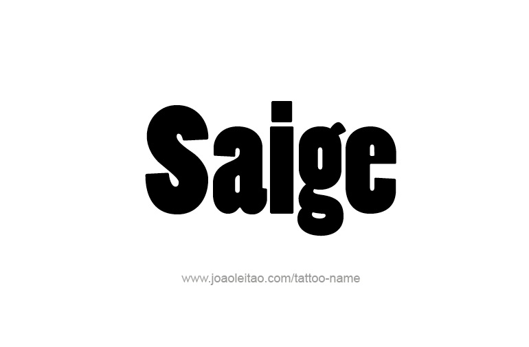 Tattoo Design Name Saige  