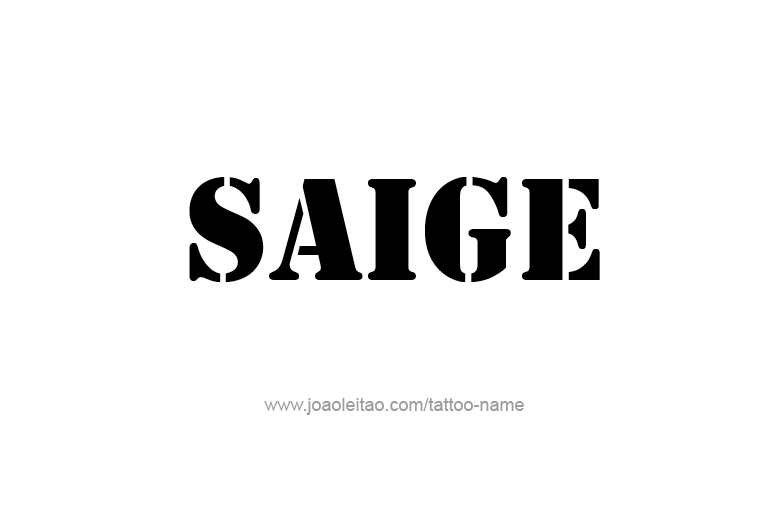 Tattoo Design Name Saige  