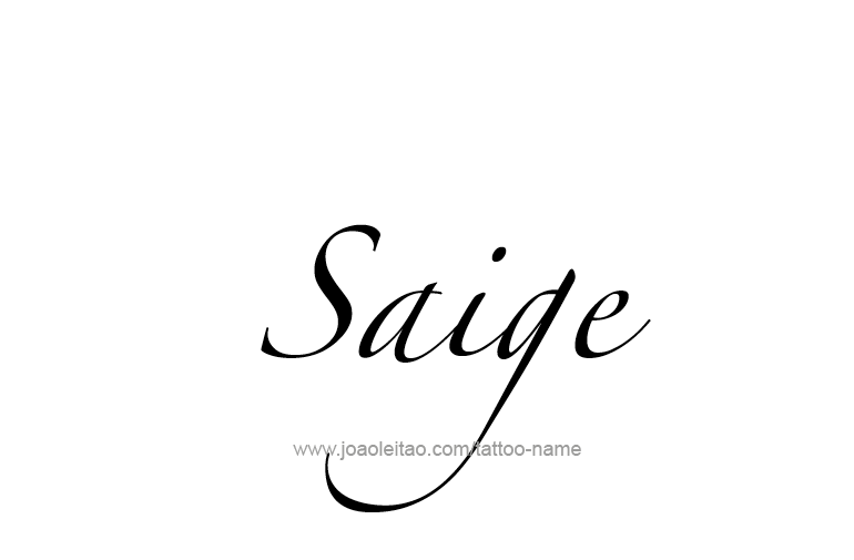 Tattoo Design Name Saige  