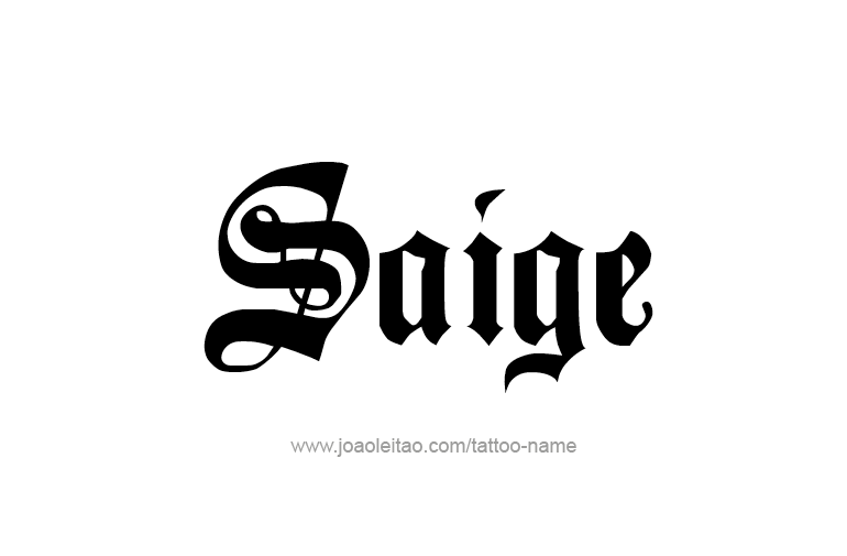 Tattoo Design Name Saige  