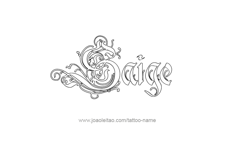 Tattoo Design Name Saige  