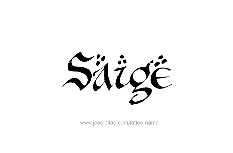 Tattoo Design Name Saige  