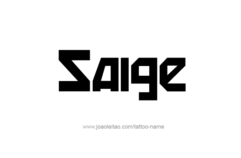 Tattoo Design Name Saige  