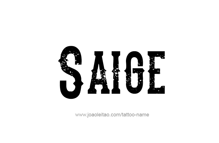 Tattoo Design Name Saige  