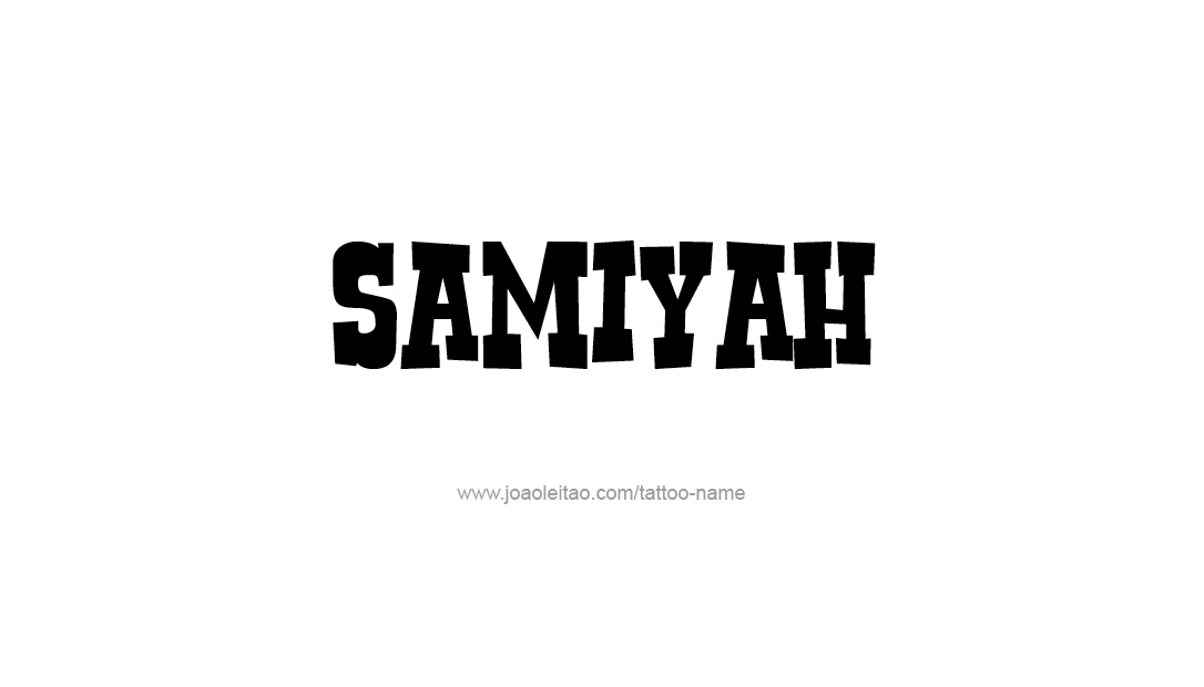 Tattoo Design Name Samiyah  