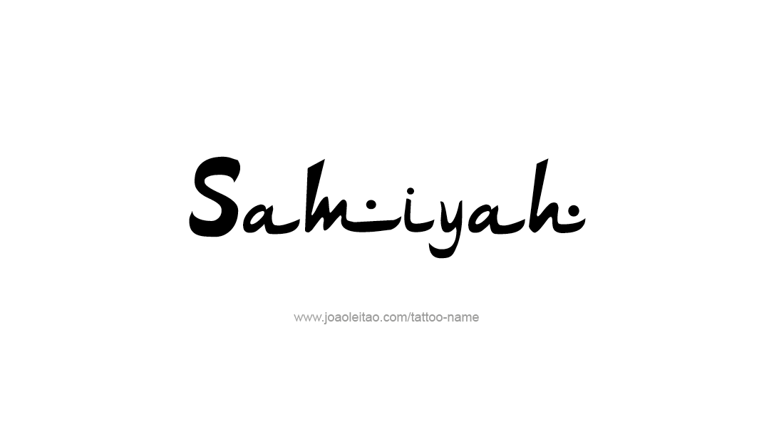 Tattoo Design Name Samiyah  