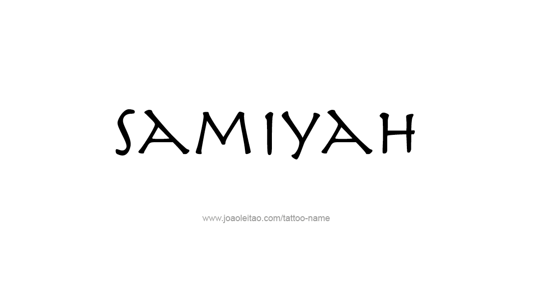 Tattoo Design Name Samiyah  