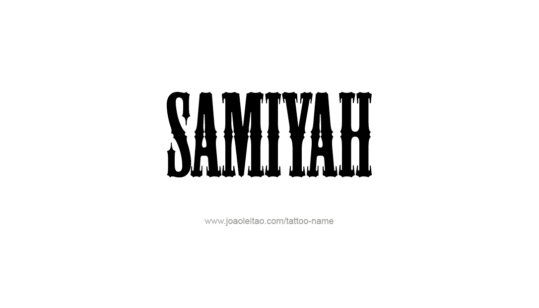 Tattoo Design Name Samiyah  