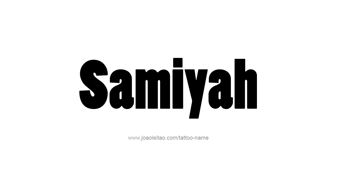 Tattoo Design Name Samiyah  