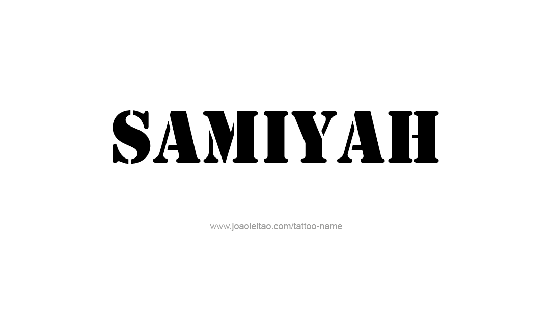 Tattoo Design Name Samiyah  