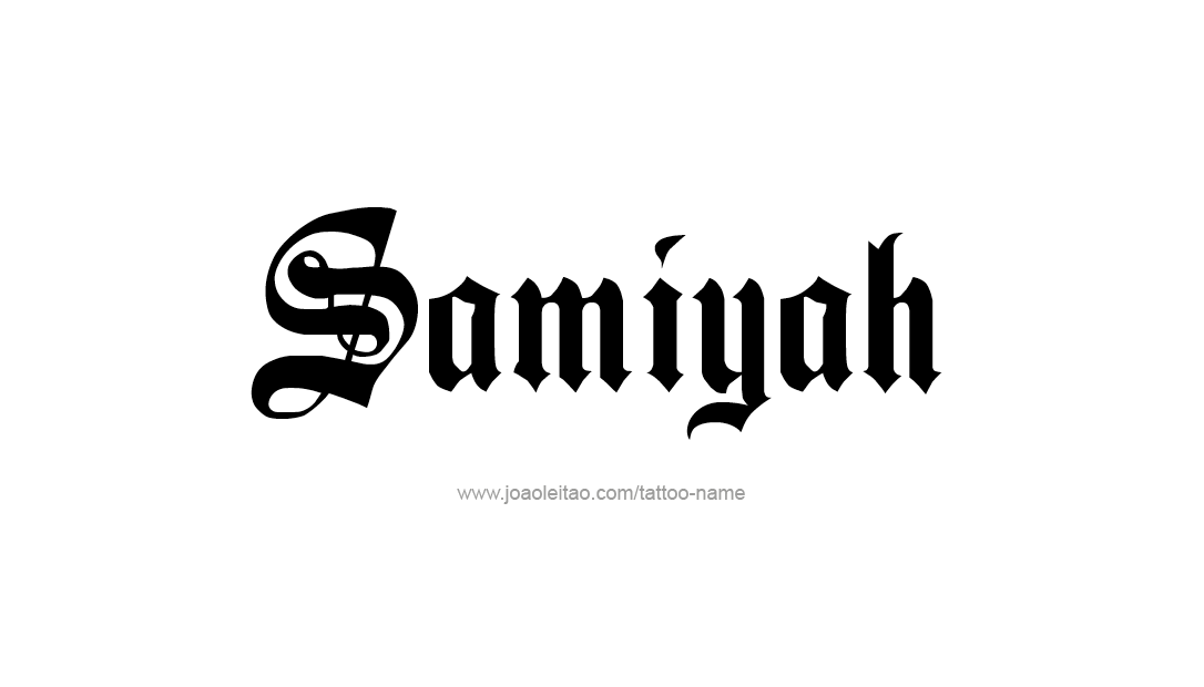 Tattoo Design Name Samiyah  