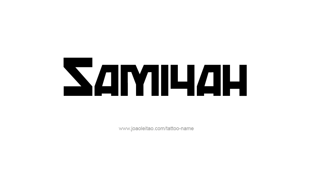 Tattoo Design Name Samiyah  