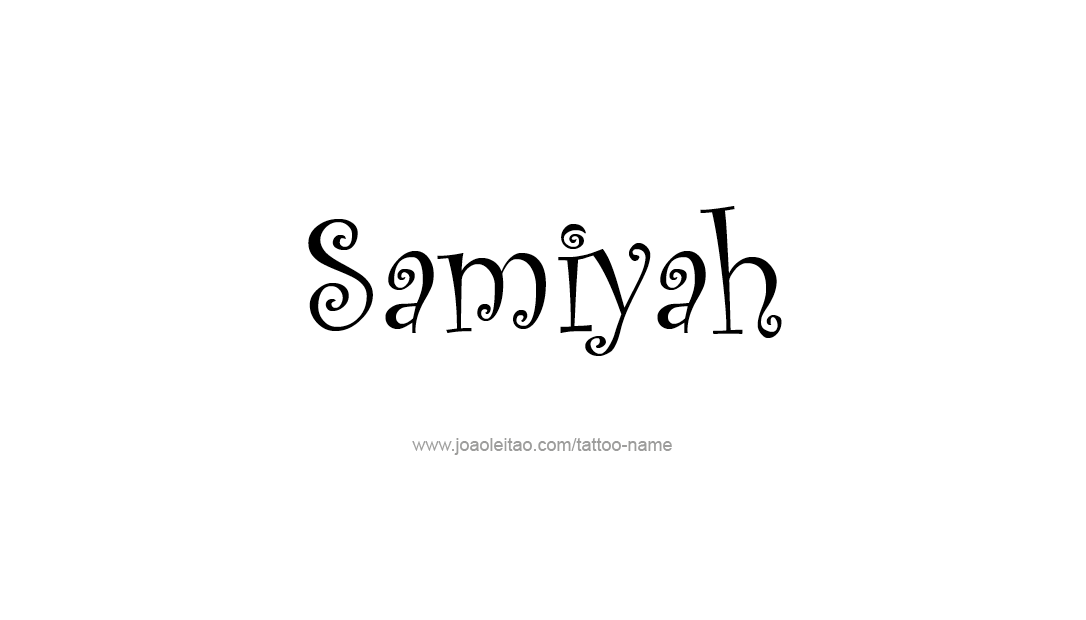 Tattoo Design Name Samiyah  