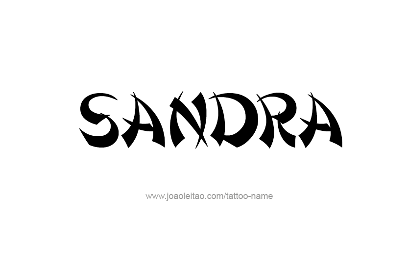 Tattoo Design Name Sandra