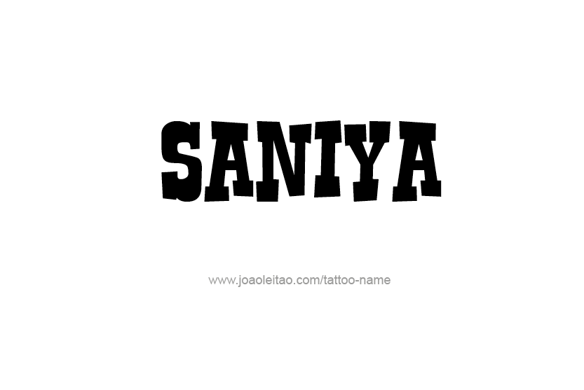 Tattoo Design Name Saniya  