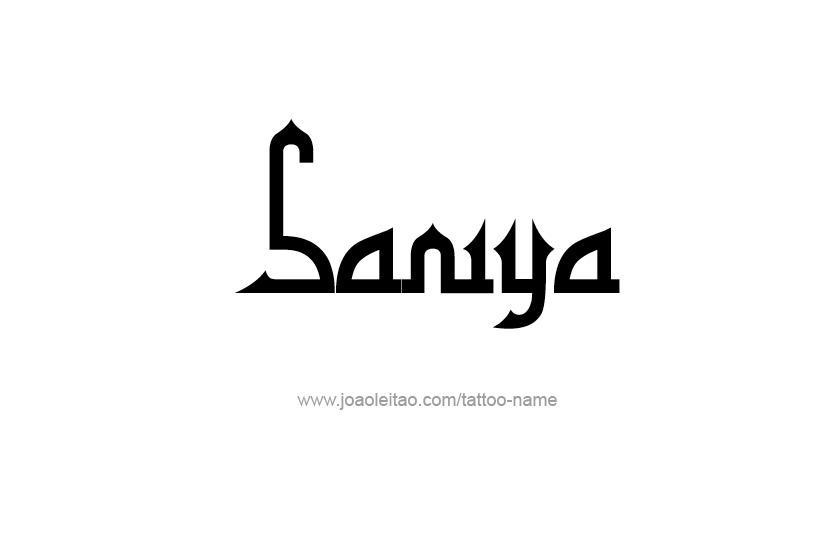 Tattoo Design Name Saniya  