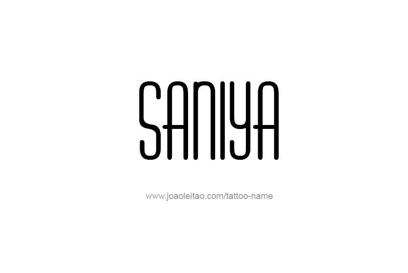 Tattoo Design Name Saniya  