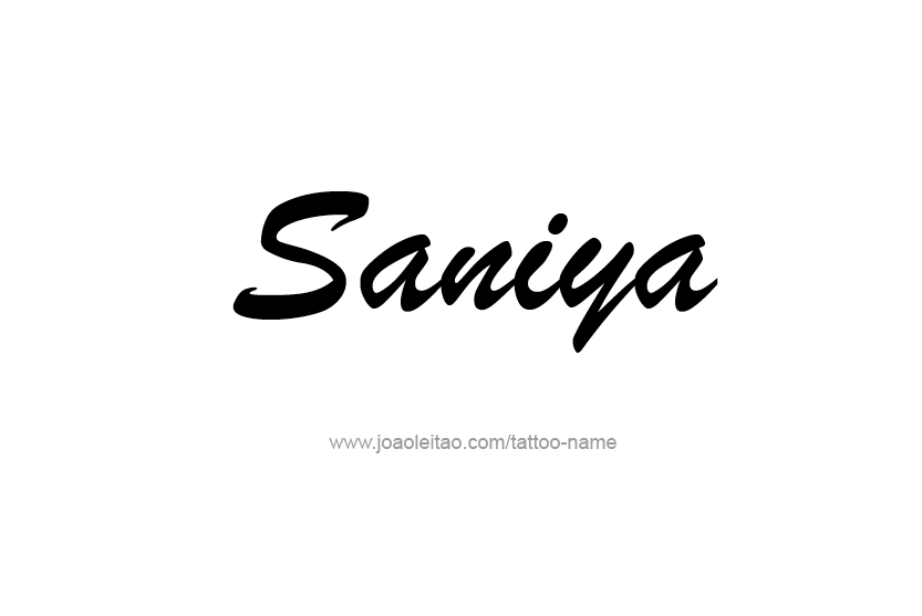 Tattoo Design Name Saniya  