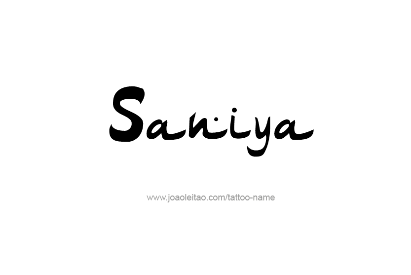 Tattoo Design Name Saniya  