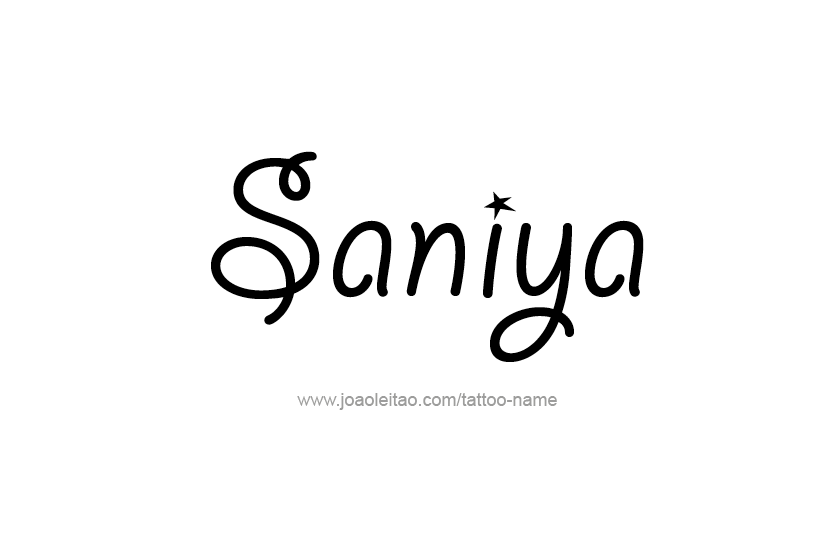 Tattoo Design Name Saniya  