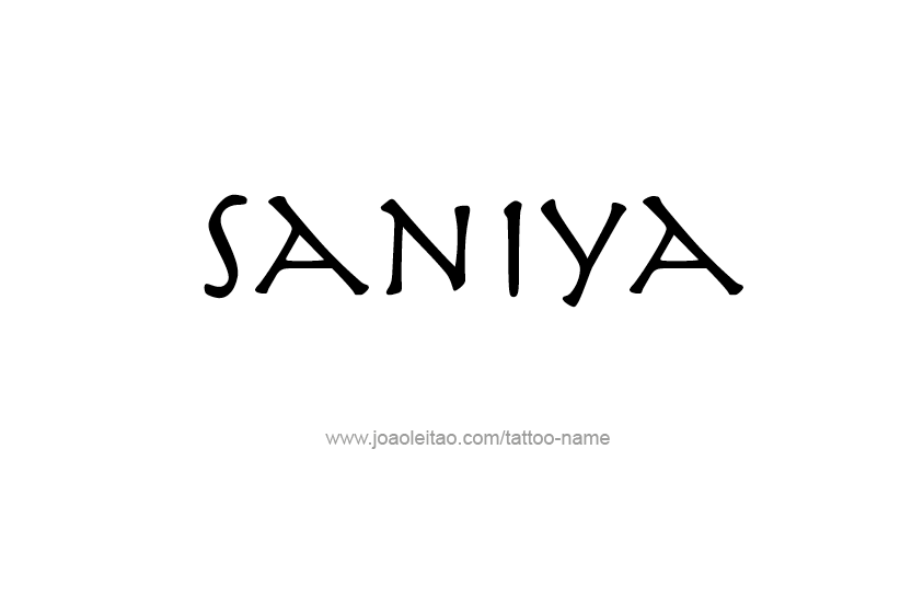 Tattoo Design Name Saniya  