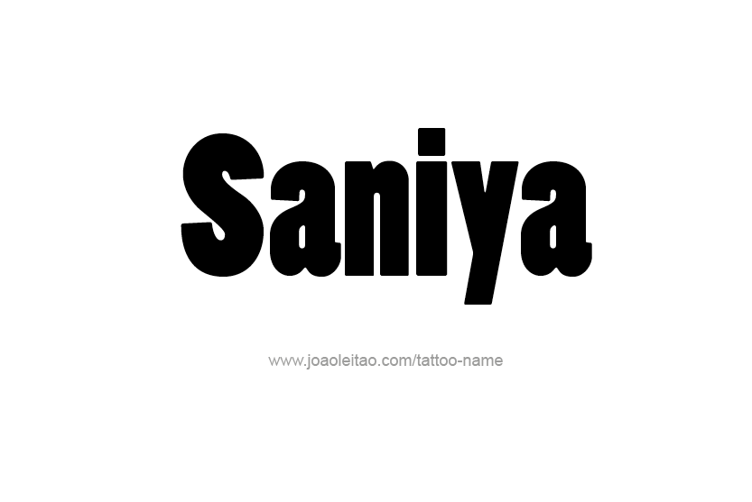 Tattoo Design Name Saniya  