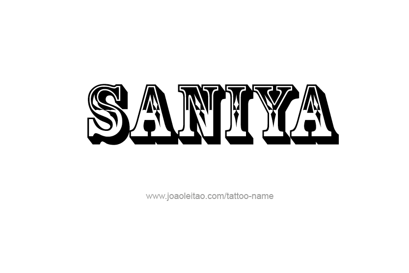 Tattoo Design Name Saniya  